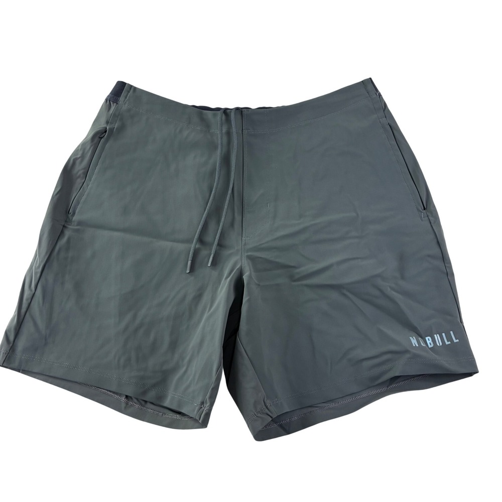 NOBULL Training Shorts Mens XL Gray 7‎ Inch Inseam Lined Gym Workout CrossFit XL